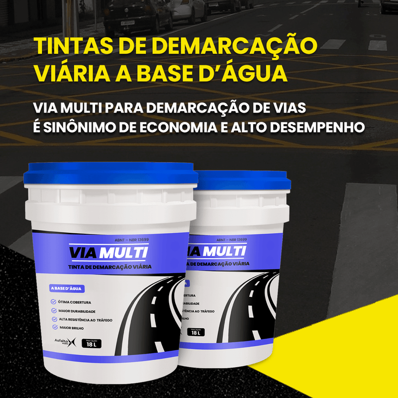 TINTA PARA DEMARCAÇÃO VIÁRIA OU CONSTRUÇÃO CIVIL, TINTA PARA ASFALTO  - BASE DE ÁGUA - LojaDoAsfalto