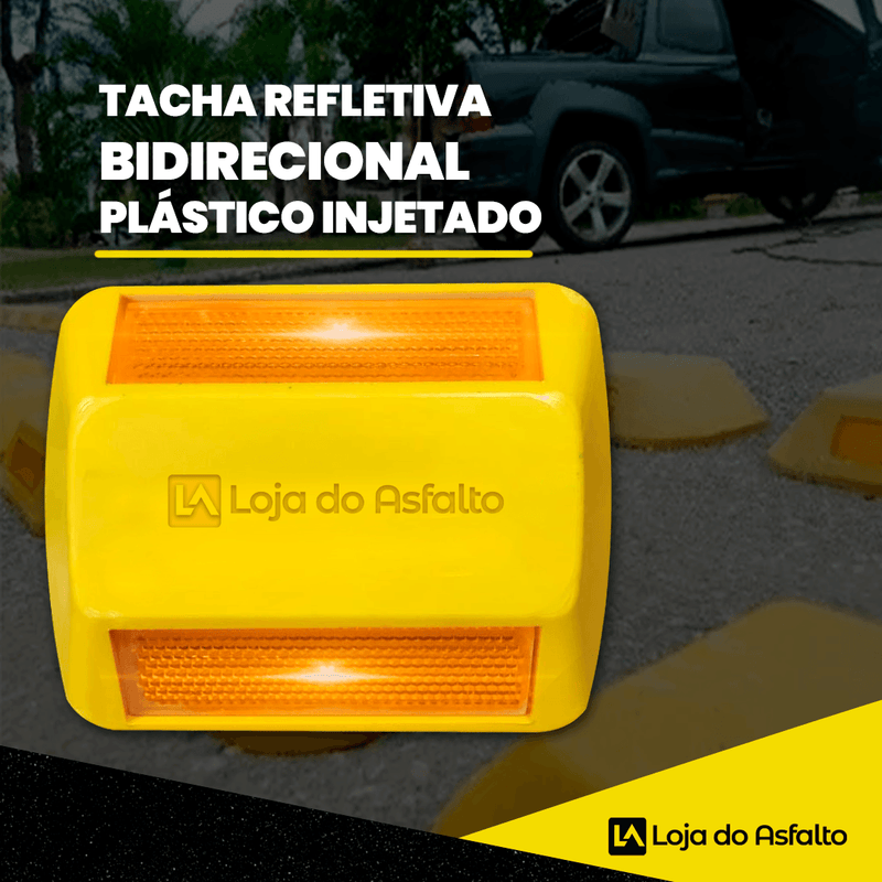 TACHA RELFETIVA DE PLÁSTICO INJETADO - LojaDoAsfalto